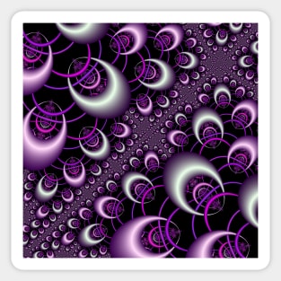 purple fractal hoops Sticker